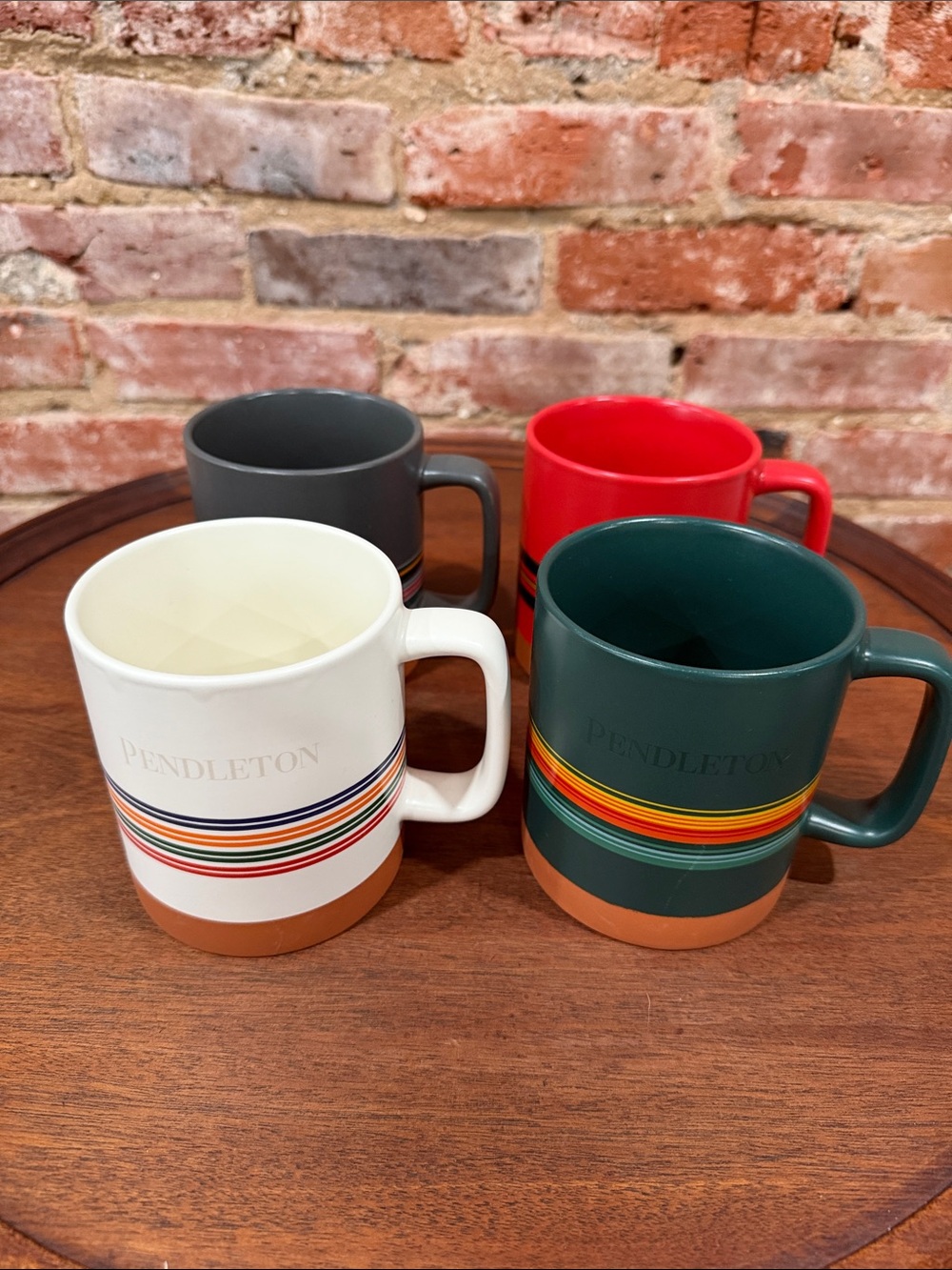 Pendleton Multicolor Stripe Ceramic National Parks Mugs Set